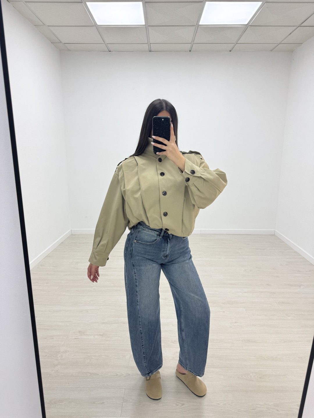 BOMBER GABRDINA - CAMEL