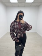 SOBRECAMISA CUADROS - BURDEOS