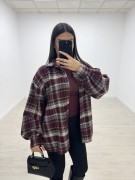 SOBRECAMISA CUADROS - BURDEOS