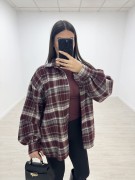 SOBRECAMISA CUADROS - BURDEOS
