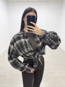 SOBRECAMISA CUADROS - MARRÓN
