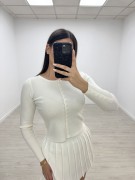 TOP REBECA BOTONES - BLANCO