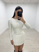 TOP REBECA BOTONES - BLANCO