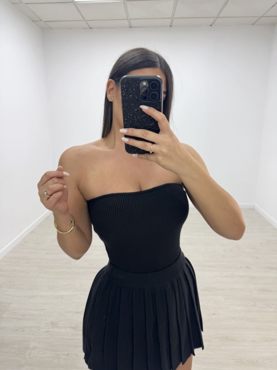 TOP PUNTO BANDA - NEGRO
