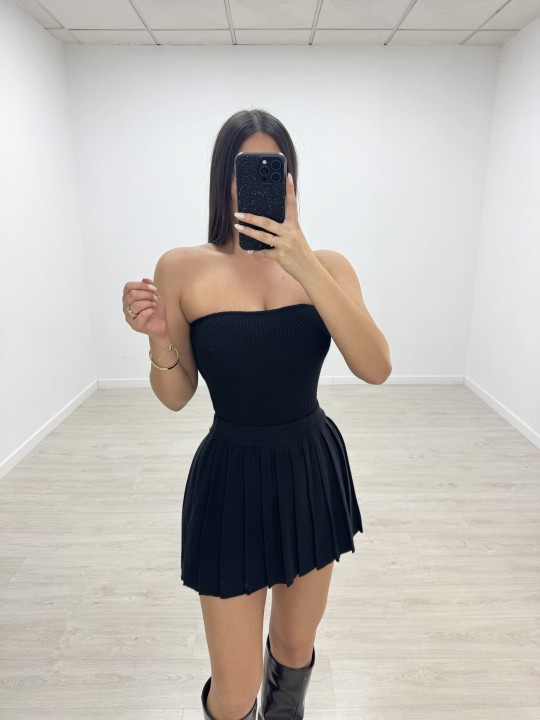 TOP PUNTO BANDA - NEGRO