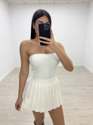 FALDA TABLAS PUNTO - BLANCO
