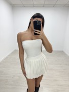 FALDA TABLAS PUNTO - BLANCO