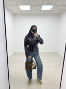 GABARDINA CROP POLIPIEL - MARRÓN