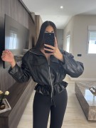 CHAQUETA POLIPIEL - NEGRA