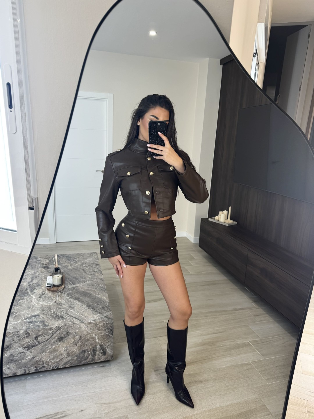 CONJUNTO EXCLUSIVO PAULA - MARRÓN