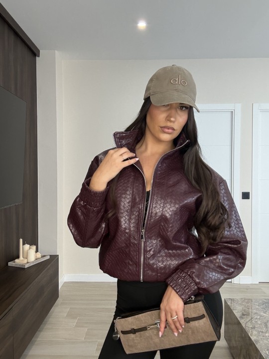 CHAQUETA BOTTEGA - BURDEOS