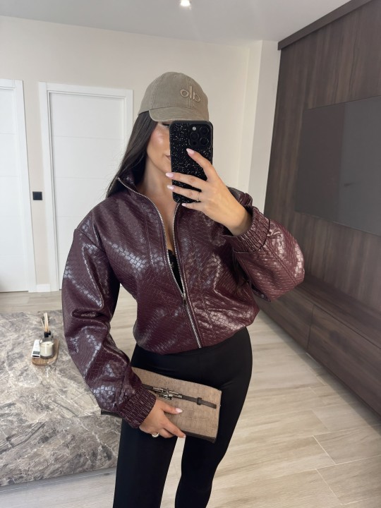 CHAQUETA BOTTEGA - BURDEOS