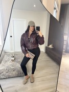 CHAQUETA BOTTEGA - BURDEOS