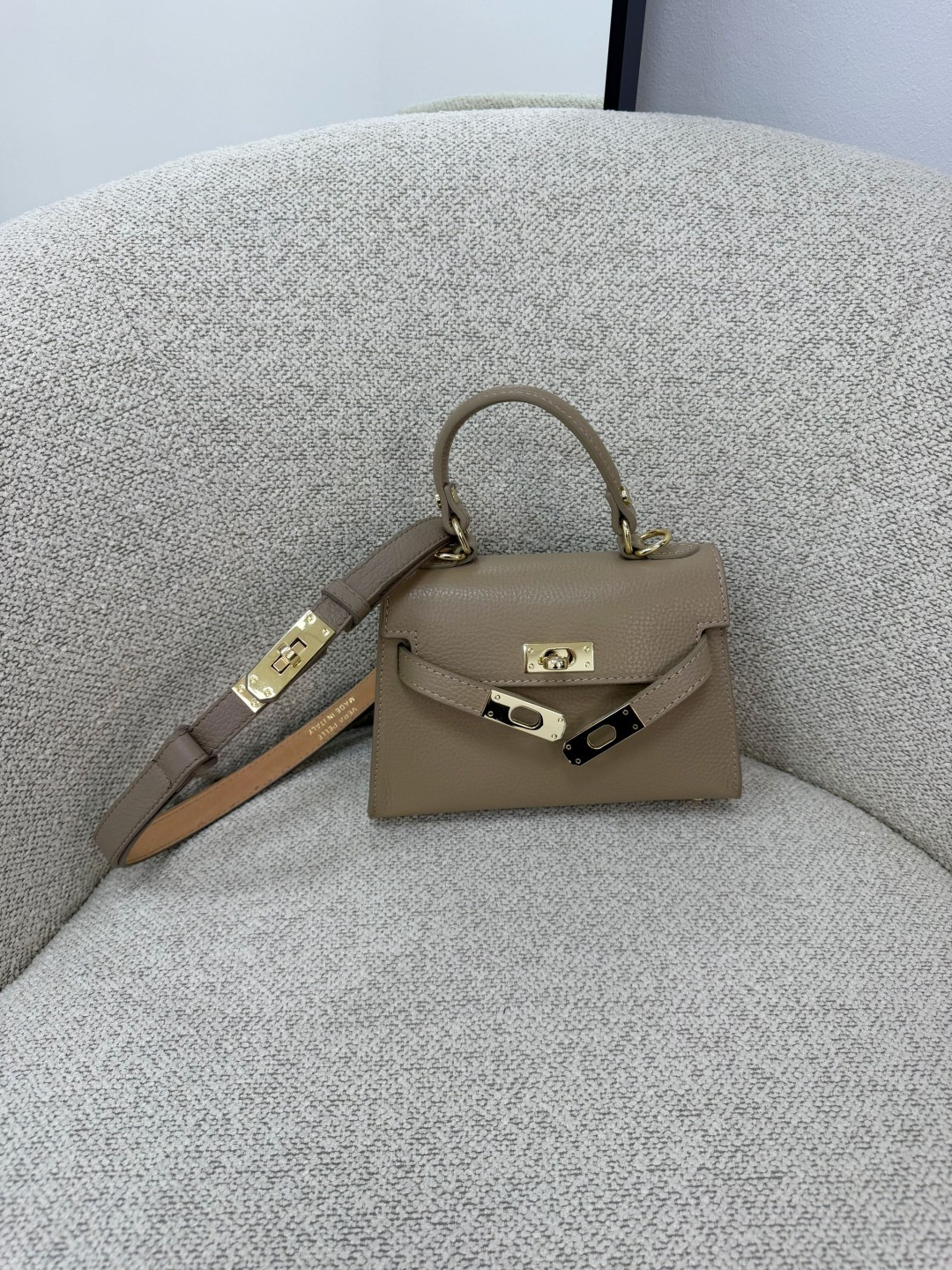 BOLSO MINI KELLY (PIEL 100%) - TOUPE