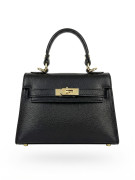 BOLSO MINI KELLY (PIEL 100%) - NEGRO