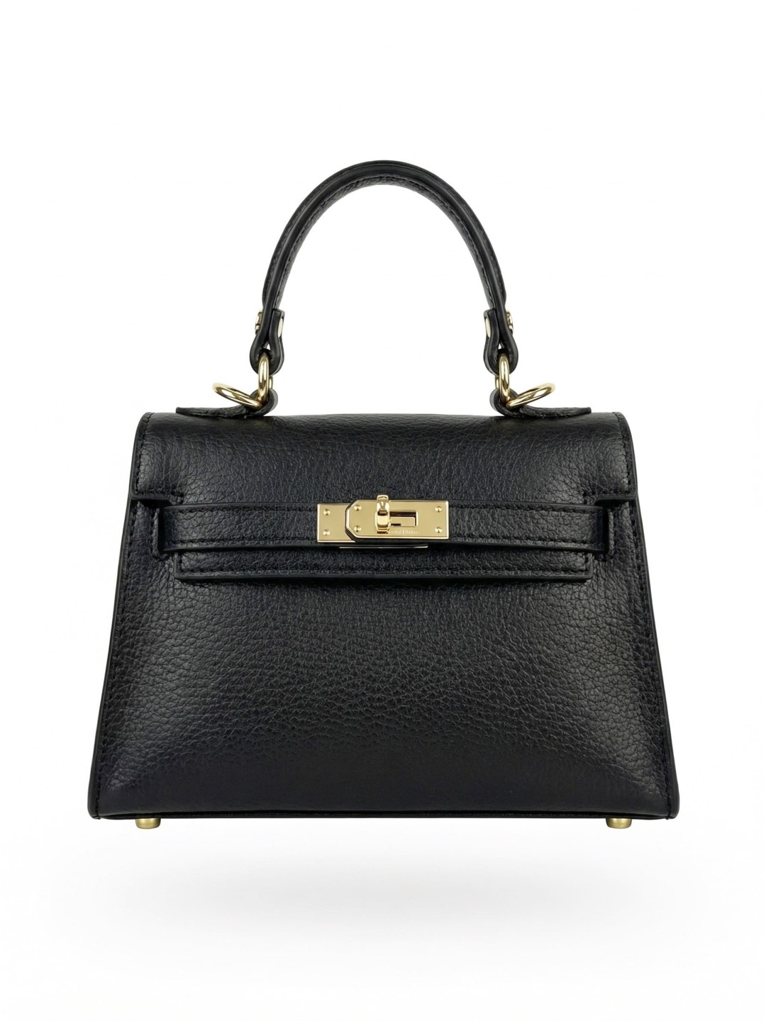 BOLSO MINI KELLY (PIEL 100%) - NEGRO