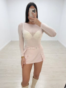 CAMISETA SEMITRANSPARENTE - ROSA