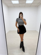 FALDA MINI PUNTO NEGRA
