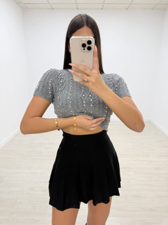 FALDA MINI PUNTO NEGRA