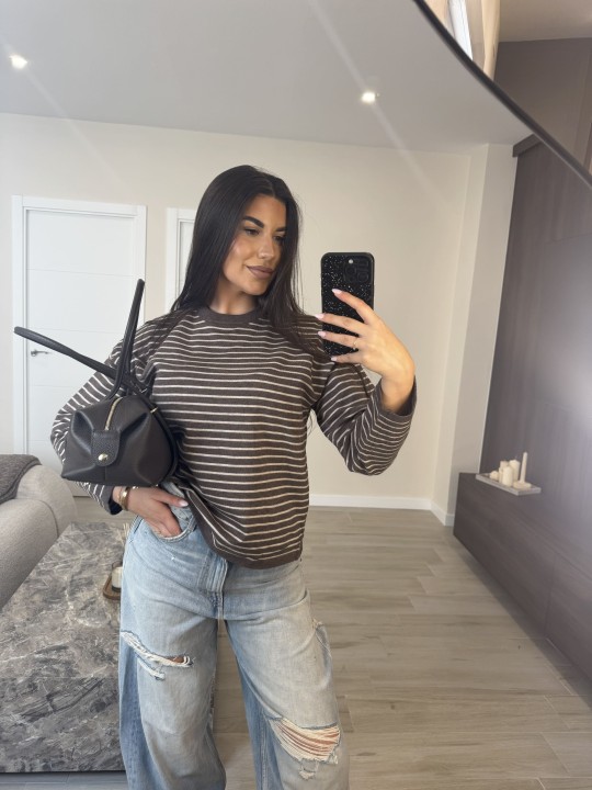 BOLSO LONG (PIEL 100%) - MARRÓN