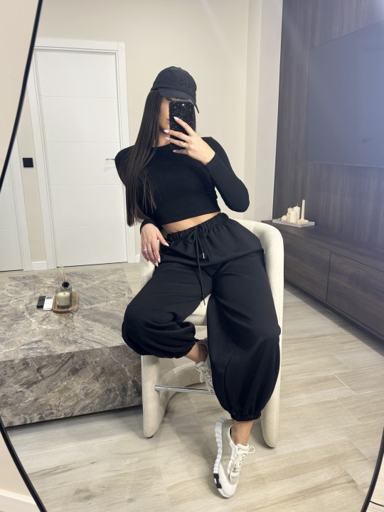 PANTALÓN JOGGER PUÑO - NEGRO