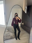 TOP BLUSA GASA CREMALLERA - BURDEOS