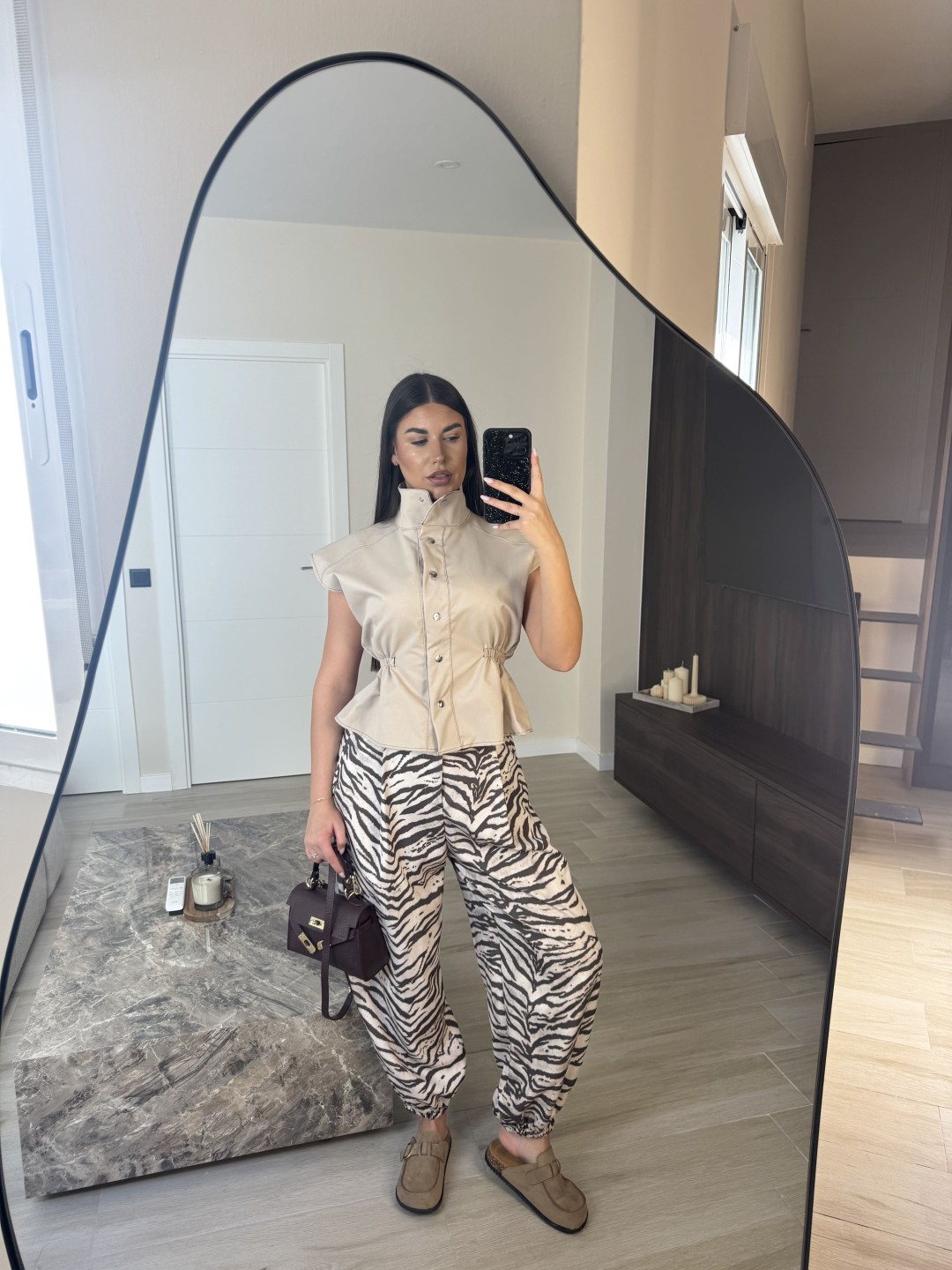 CHALECO PESPUNTES - BEIGE