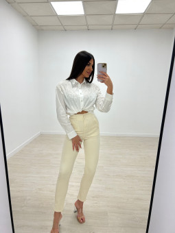 PANTALÓN TIRO ALTO BEIGE