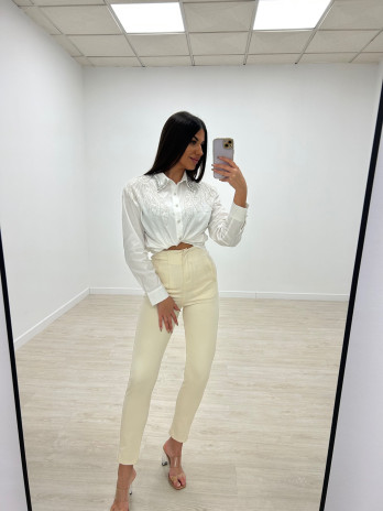 PANTALÓN TIRO ALTO BEIGE