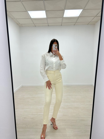 PANTALÓN TIRO ALTO BEIGE