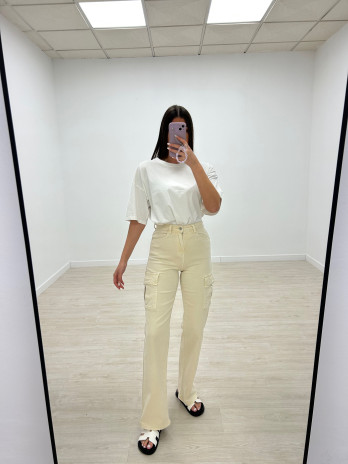 PANTALÓN CARGO BEIGE