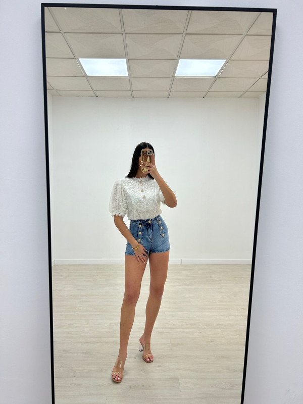BLUSA ENCAJE FAROL BLANCA
