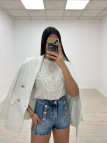 BLUSA ENCAJE FAROL BLANCA BLUSA ENCAJE FAROL BLANCA