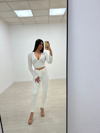 PANTALÓN PITILLO BLANCO