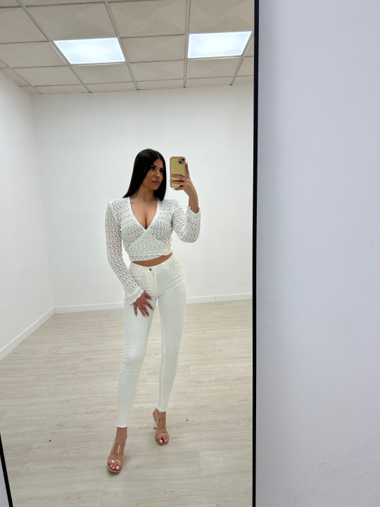 PANTALÓN PITILLO BLANCO