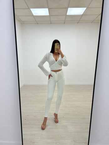 PANTALÓN PITILLO BLANCO